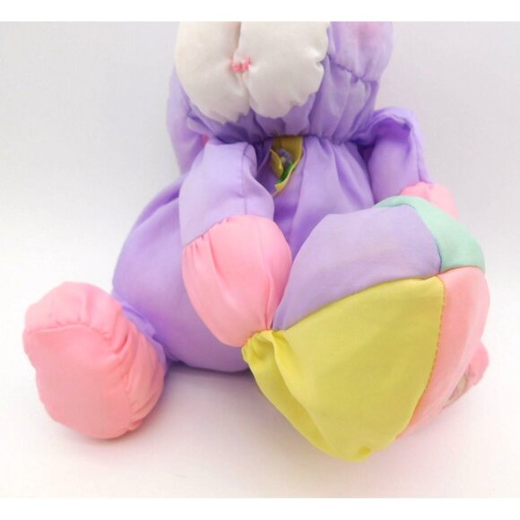 Vintage Fisher Price Puffalump Purple Easter Egg Bunny Nylon Plush 12" READ - Picture 4 of 8